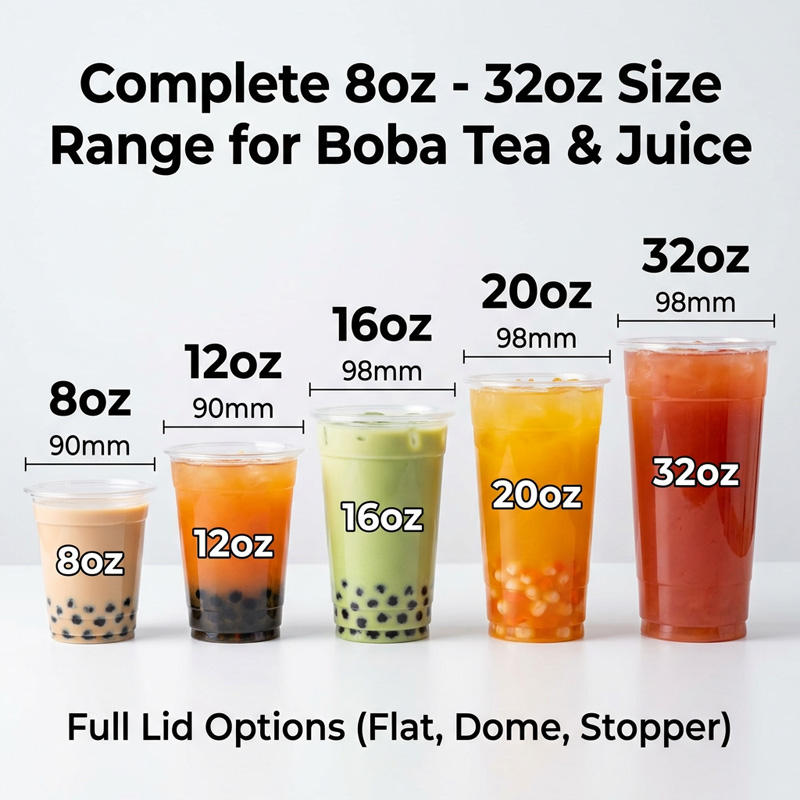 Disposable PET Cup with Lid